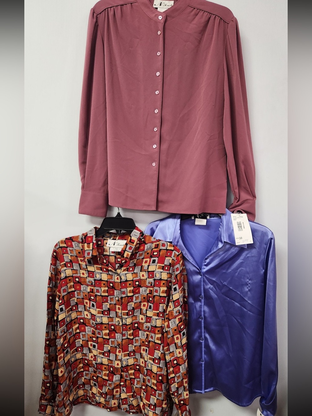 Ntouch lot of 3 vintage Dead stock blouses NWT!!